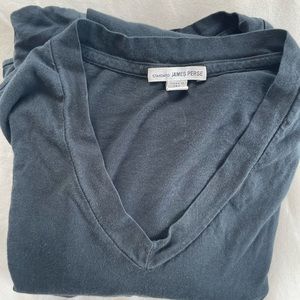3 Dark Blue James Perse V-Neck Tees Sz 1